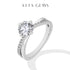 Vixonna Women's Moissanite Wedding Ring 925 Silver D Color VVS1 Four Claws
