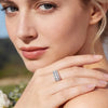 Vixonna Women's Moissanite Wedding Ring 925 Silver D Color VVS1 Marquise Round