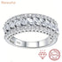 Vixonna Women's Moissanite Wedding Ring 925 Silver D Color VVS1 Marquise Round