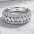 Vixonna Women's Moissanite Wedding Ring 925 Silver D Color VVS1 Marquise Round