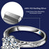Vixonna Women's Moissanite Wedding Ring 925 Silver D Color VVS1 Round