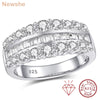 Vixonna Women's Moissanite Wedding Ring 925 Silver Round Cut