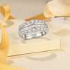 Vixonna Women's Moissanite Wedding Ring 925 Silver Round Cut