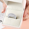 Vixonna Women's Moissanite Wedding Ring 925 Silver Round Cut