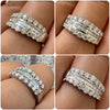 Vixonna Women's Moissanite Wedding Ring 925 Silver Round Cut