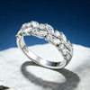 Vixonna Women's Moissanite Wedding Ring Band 925 Silver D Color VVS1