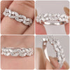 Vixonna Women's Moissanite Wedding Ring Band 925 Silver D Color VVS1