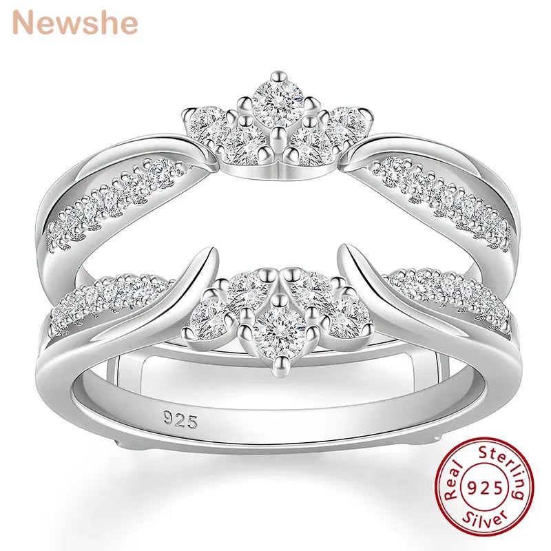 Vixonna Women's Moissanite Wedding Ring Enhancer 925 Silver D Color VVS1