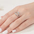 Vixonna Women's Moissanite Wedding Ring Enhancer Band 925 Silver D Color
