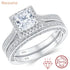 Vixonna Women's Moissanite Wedding Ring Set 925 Silver D Color VVS1 Princess