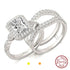 Vixonna Women's Moissanite Wedding Ring Set 925 Silver Detachable Guard