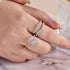 Vixonna Women's Moissanite Wedding Ring Set 925 Silver Detachable Guard
