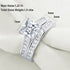 Vixonna Women's Moissanite Wedding Ring Set 925 Silver Princess Cut
