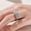 Vixonna Women's Moissanite Wedding Ring Set D Color VVS1 Princess Cut