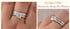 Vixonna Women's Moissanite Wedding Ring Set D Color VVS1 Princess Cut