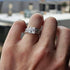 Vixonna Women's Moissanite Wedding Ring Set D Color VVS1 Princess Cut