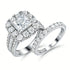 Vixonna Women's Moissanite Wedding Ring Set D Color VVS1 Princess Cut