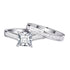 Vixonna Women's Moissanite Wedding Ring Set D Color VVS1 Princess Cut
