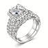 Vixonna Women's Moissanite Wedding Ring Set D Color VVS1 Princess Cut
