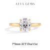 Vixonna Women's Oval Cut Moissanite Engagement Ring 925 Silver D Color VVS1