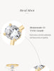 Vixonna Women's Oval Cut Moissanite Engagement Ring 925 Silver D Color VVS1