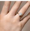 Vixonna Women's Oval Cut Moissanite Engagement Ring 925 Silver D Color VVS1