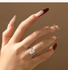 Vixonna Women's Oval Cut Moissanite Engagement Ring 925 Silver D Color VVS1