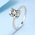 Vixonna Women's Oval Cut Moissanite Ring 925 Silver D Color VVS1