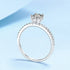 Vixonna Women's Oval Cut Moissanite Ring 925 Silver D Color VVS1