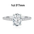 Vixonna Women's Oval Cut Moissanite Ring 925 Silver D Color VVS1