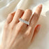 Vixonna Women's Oval Cut Moissanite Wedding Eternity Band 925 Silver D Color