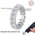 Vixonna Women's Oval Cut Moissanite Wedding Eternity Band 925 Silver D Color