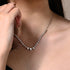 Vixonna Women's Pear Cut Moissanite Pendant Necklace 925 Silver D Color VVS1