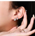 Vixonna Women's Pear Cut Moissanite Stud Earrings 925 Silver D Color VVS1
