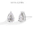 Vixonna Women's Pear Cut Moissanite Stud Earrings 925 Silver D Color VVS1
