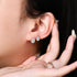 Vixonna Women's Pear Cut Moissanite Stud Earrings 925 Silver D Color VVS1