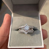 Vixonna Women's Round Cut Bridal Wedding Ring Set 925 Silver 1.8ct