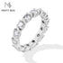 Vixonna Women's Round Cut Moissanite Eternity Wedding Ring 925 Silver D Color
