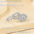 Vixonna Women's Round Cut Moissanite Wedding Ring Set 925 Silver D Color VVS1
