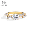 Vixonna Women's Round Moissanite Ring 925 Silver D Color VVS1 Vine