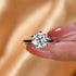 Vixonna Women's Round Moissanite Solitaire Ring 925 Silver D Color VVS1