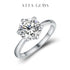 Vixonna Women's Round Moissanite Solitaire Ring 925 Silver D Color VVS1