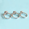 Vixonna Women's Round Moissanite Wedding Ring 925 Silver D Color