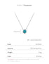 Vixonna Women's Round Zirconia Pendant Necklace 925 Silver White Gold