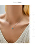 Vixonna Women's Round Zirconia Pendant Necklace 925 Silver White Gold