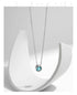 Vixonna Women's Round Zirconia Pendant Necklace 925 Silver White Gold