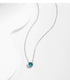 Vixonna Women's Round Zirconia Pendant Necklace 925 Silver White Gold
