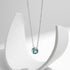 Vixonna Women's Round Zirconia Pendant Necklace 925 Silver White Gold