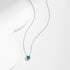 Vixonna Women's Round Zirconia Pendant Necklace 925 Silver White Gold