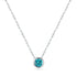 Vixonna Women's Round Zirconia Pendant Necklace 925 Silver White Gold